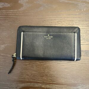 Kate Spade Neda Garret Street Black Zip-Around Wallet